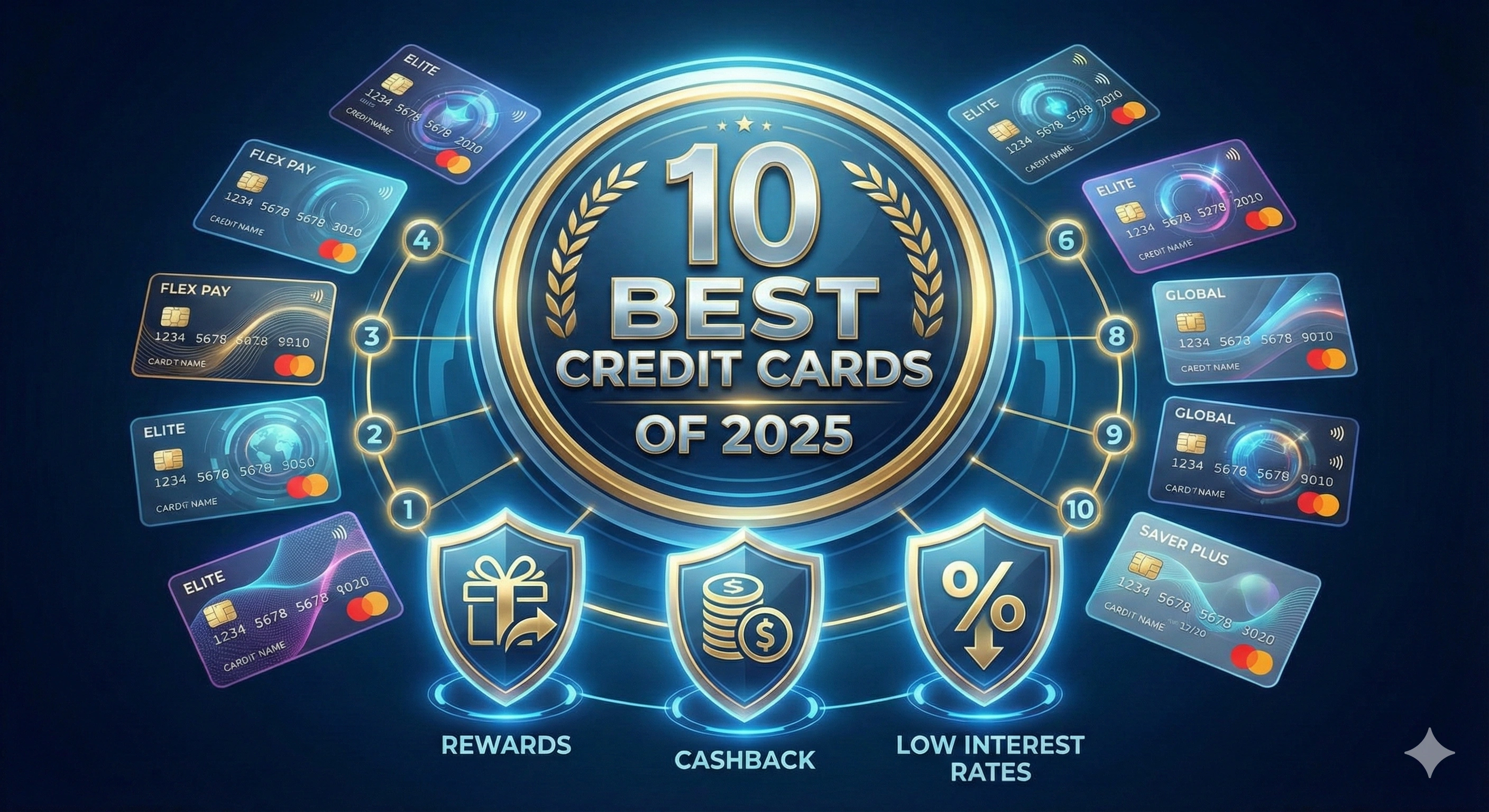 10 Best Credit Cards of 2025 for Rewards, Cashback, and Low Interest Rates Thumbnail